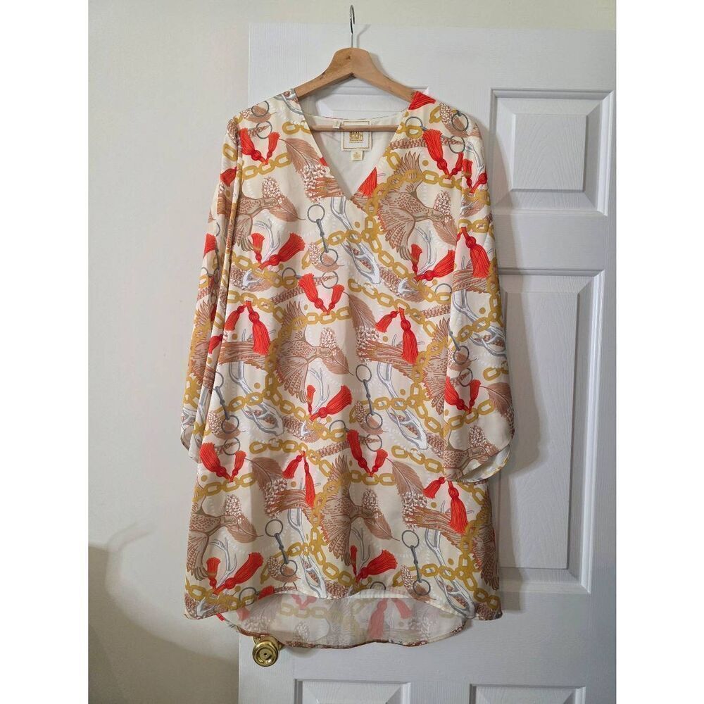 Emily Mccarthy Chain Print Dress M